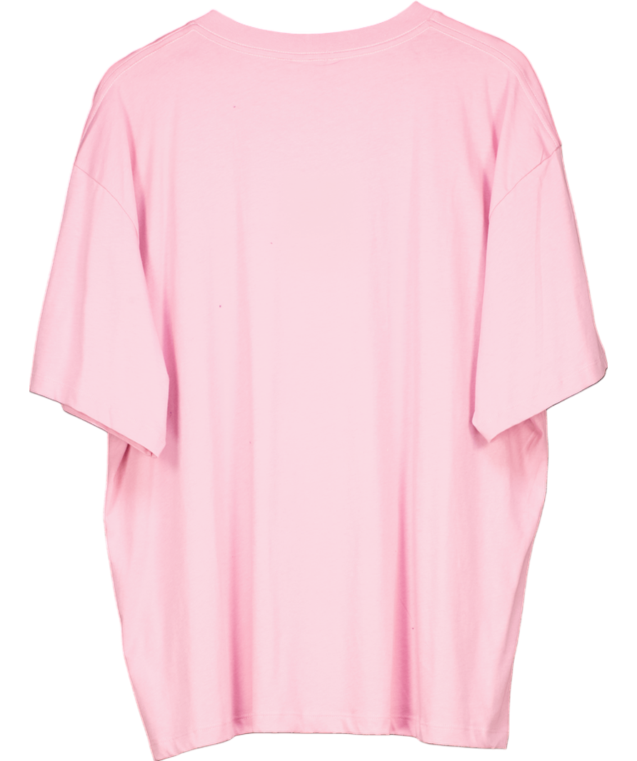 Sandro Pink Rubber Logo Patch T-shirt UK XXL