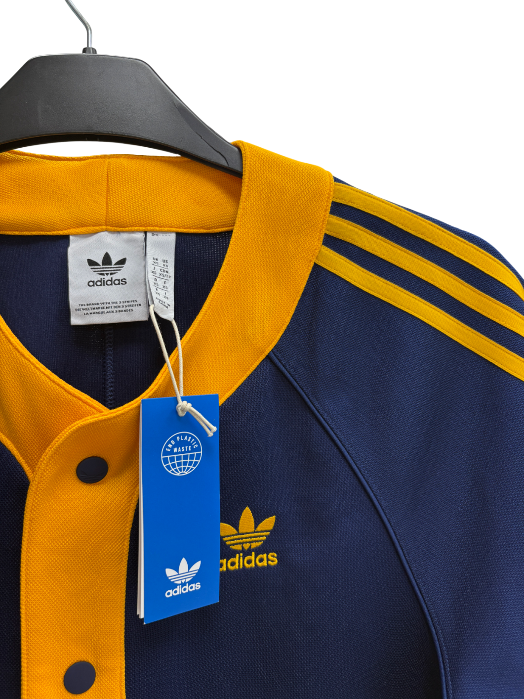 adidas Blue Classics Short Sleeve Shirt And Shorts Set UK XS
