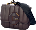 Carvela Chocolate Brown Signature C Quilt Bag With Shoulder Strap