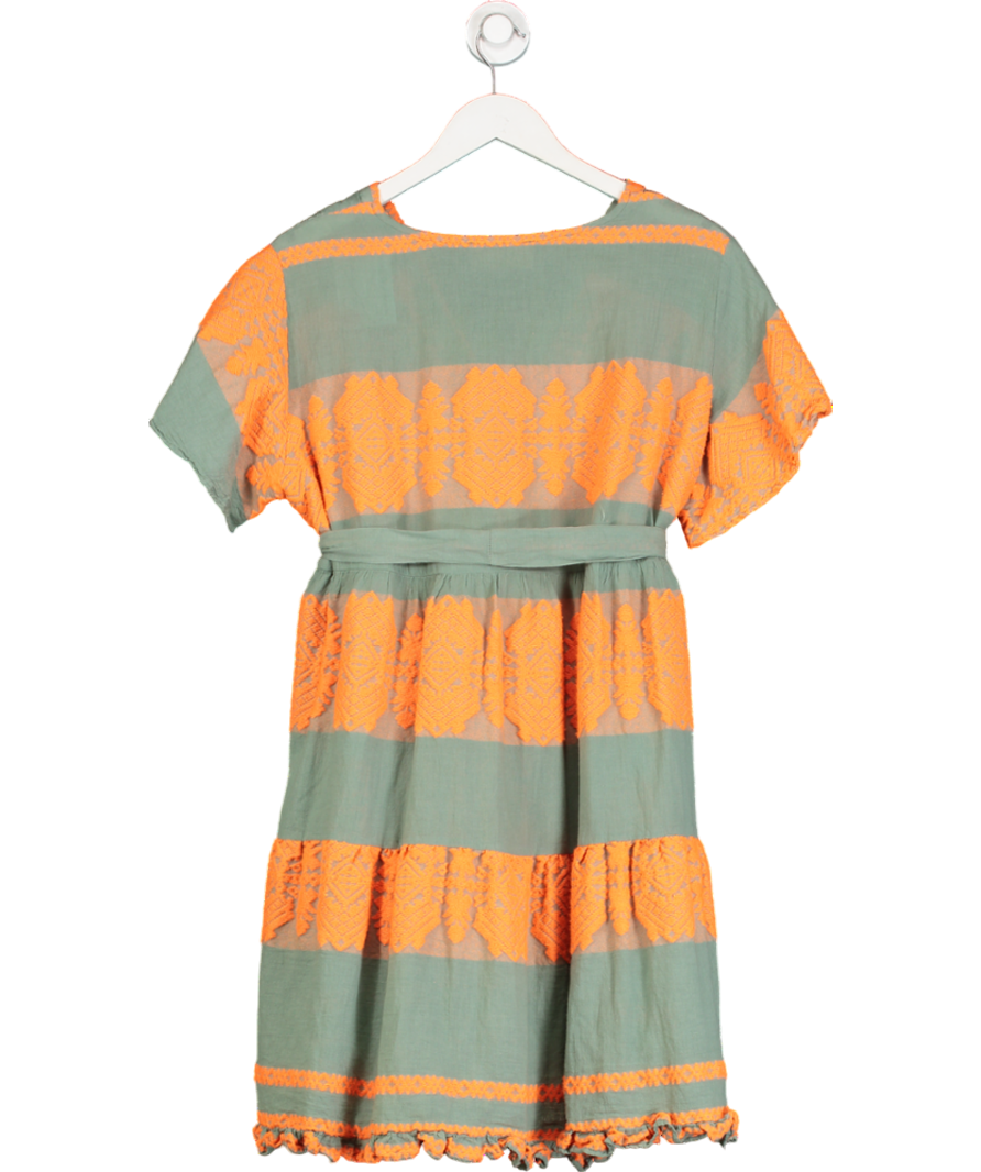 August Resort Wear GreenEmbroidered Dress UK S/M