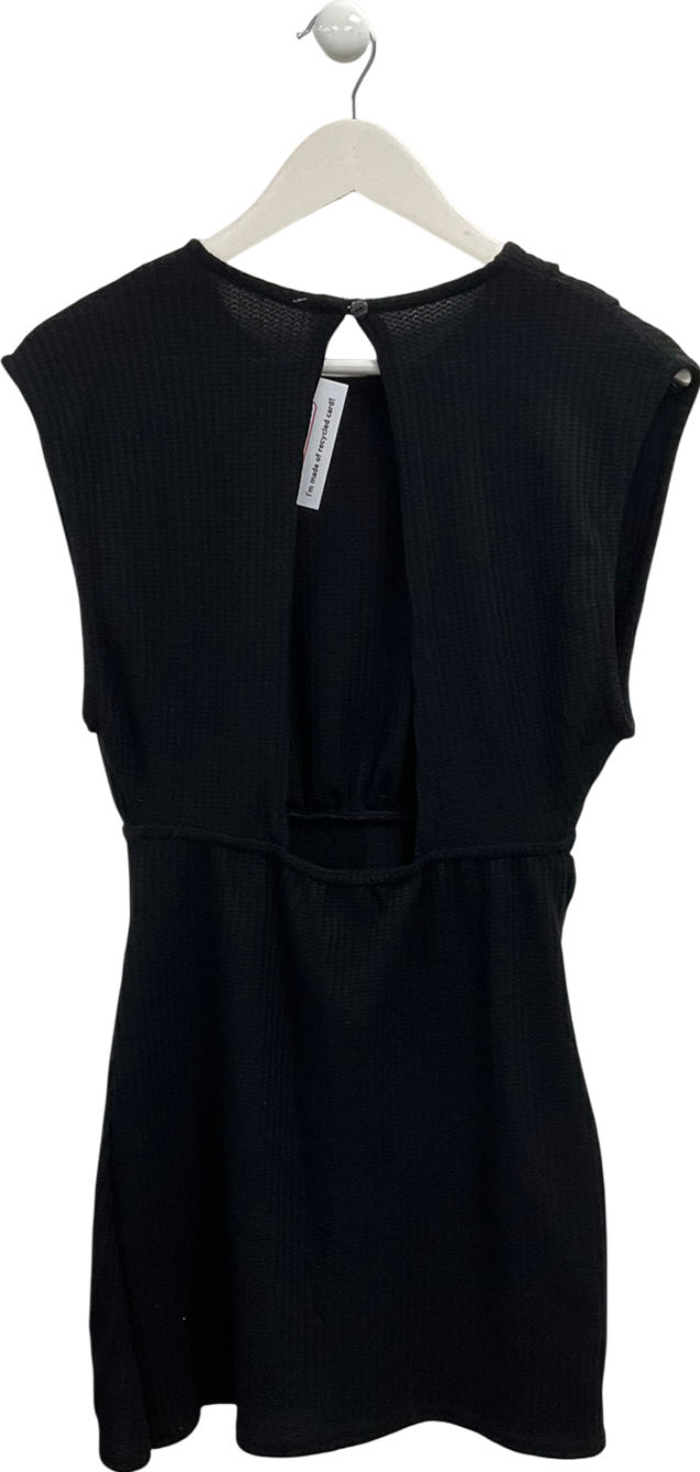 ASOS Black Sleeveless Openback Mini Dress UK 14