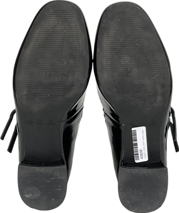 Primark Black Patent Leather Mary Jane Shoes With A Low Block Heel And A Strap Across The Instep UK 7 EU 40 👠
