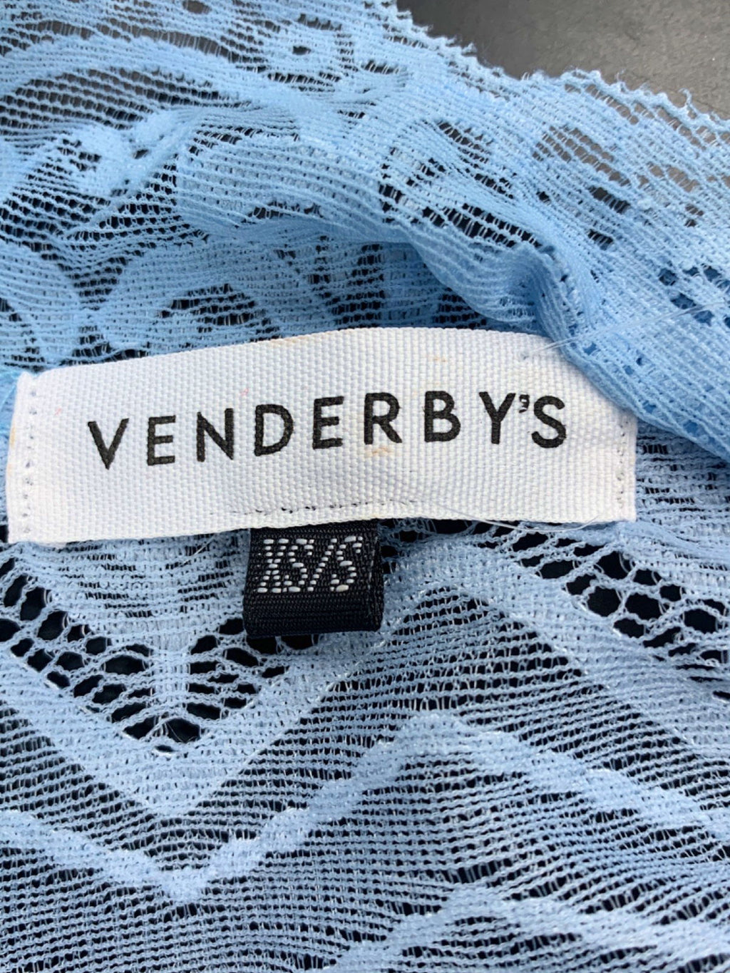 Venderby's Blue Lace Long Sleeve Top UK XS/S