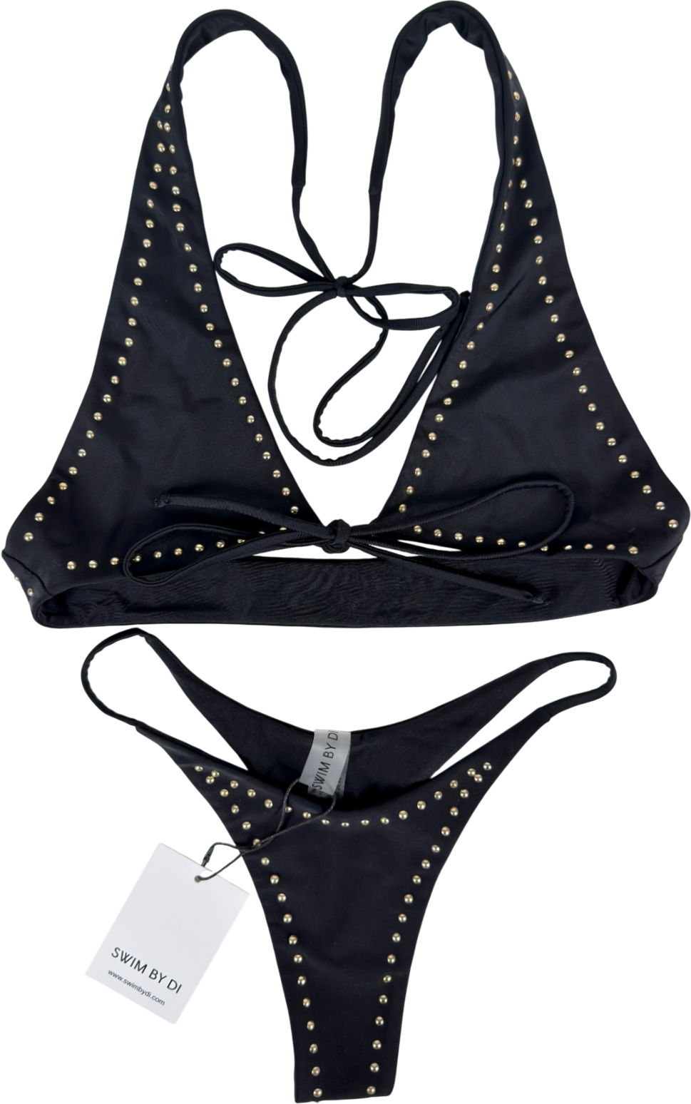SWIM BY DI Black Golden Dots Bikini Set UK S
