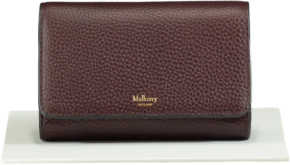 Mulberry Red Medium Darley Oxblood Grained Leather Purse Wallet One Size