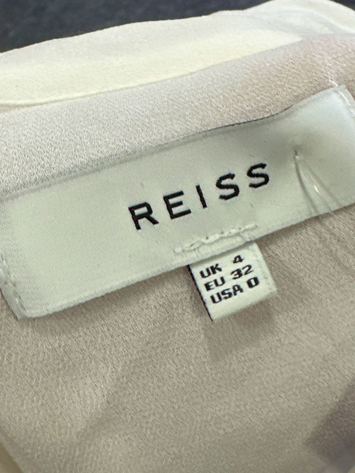 Reiss White Long Sleeve Shirt Dress UK 4