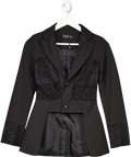maniere de voir Black Lace Insert Fitted Blazer UK 4