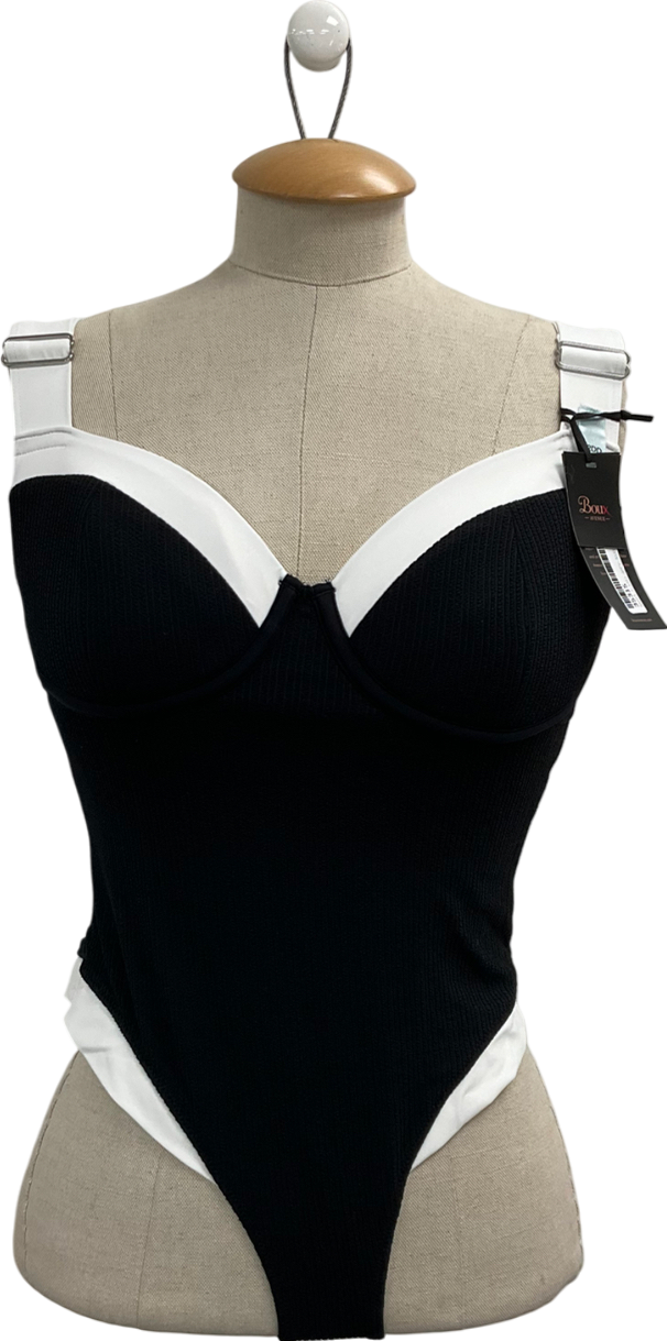 boux avenue Black Rivoli Monochrome Swimsuit UK 32D