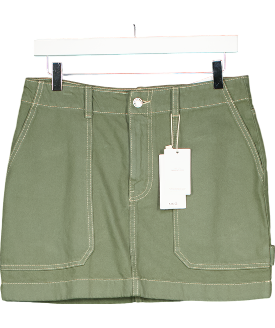 MANGO Green Cargo Mini Skirt UK S