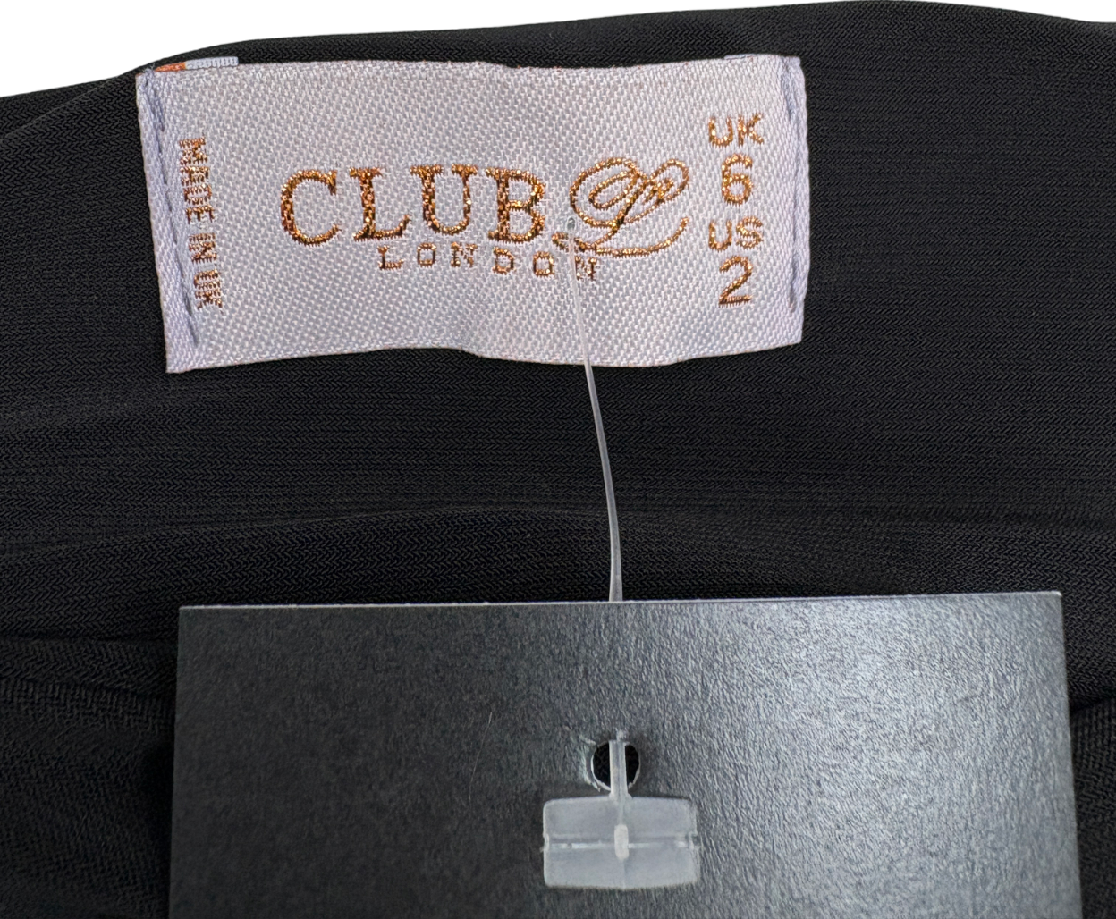 Club L Black Asymmetric Halterneck Backless Midi Dress UK 6