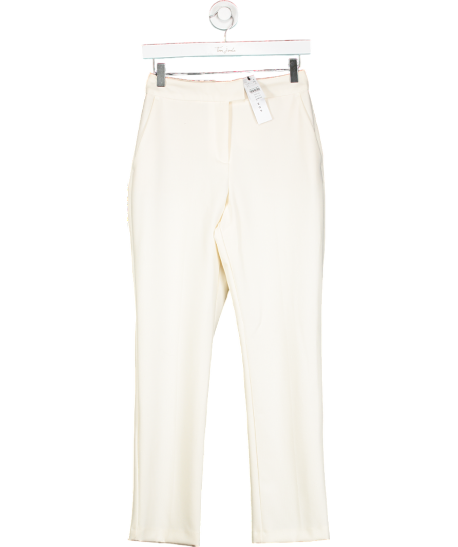 Topshop Cream Tapered Tailored Trouser UK 6