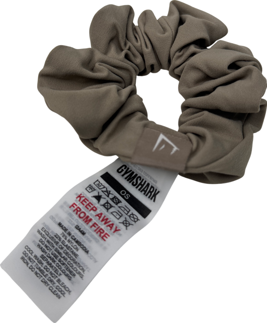 gymshark Beige Logo Scrunchie One Size