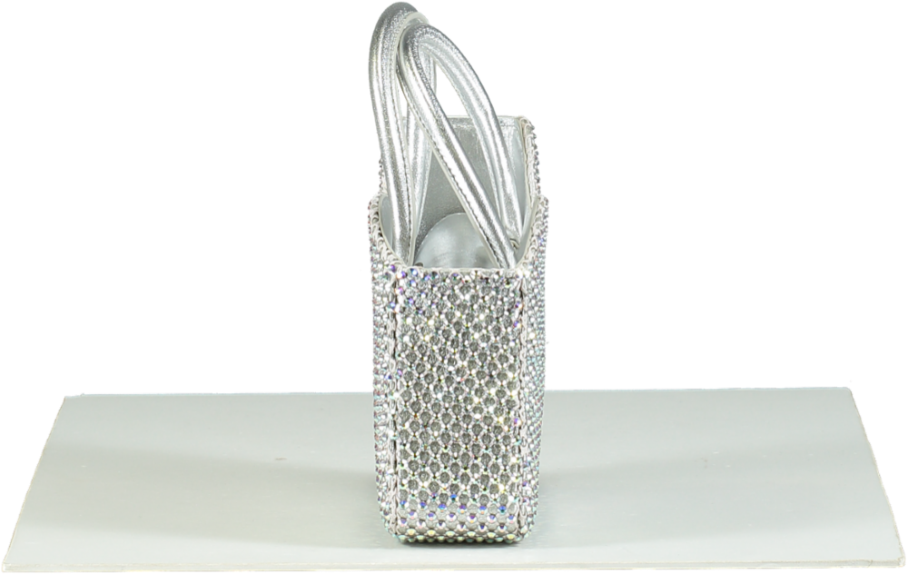 La Silla Metallic Mini Gilda Rhinestone Embellished Bag One Size