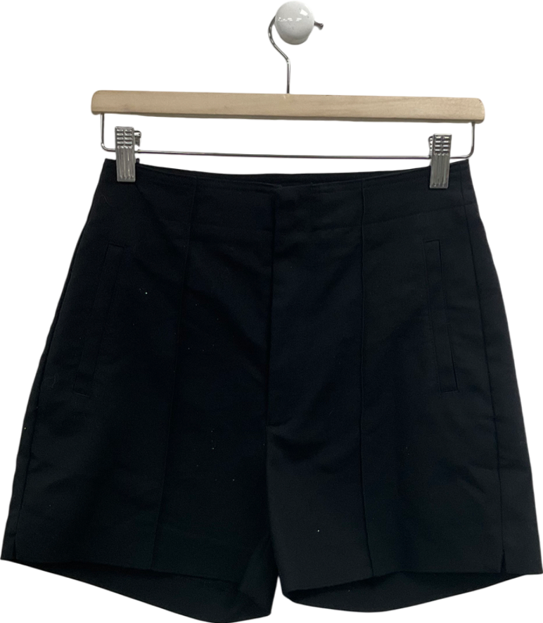 Stradivarius Black High Waist Shorts UK 8