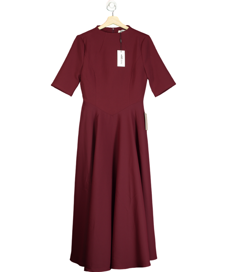 OddMuse Red The Ultimate Muse Half Length Sleeve Midi Dress UK M