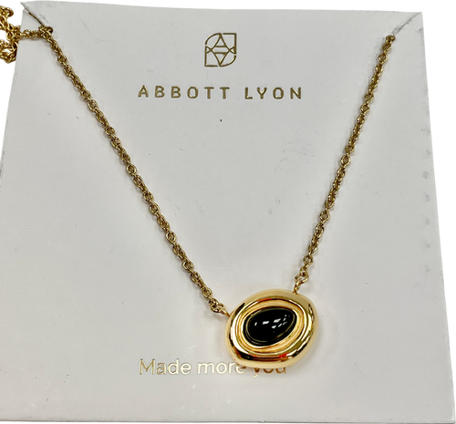 Abbott Lyon Black Onyx Molten Necklace (gold) One Size