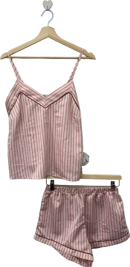 Chi Chi London Pink Loungewear Striped Pyjama Set S