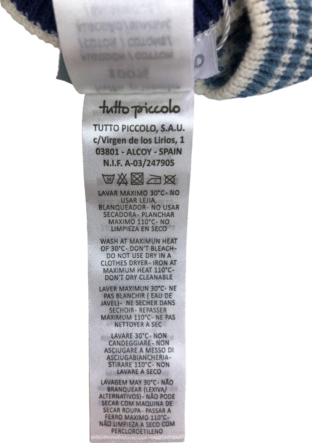 Tutto Piccolo White Jersey Triot Jumper UK 6 Years