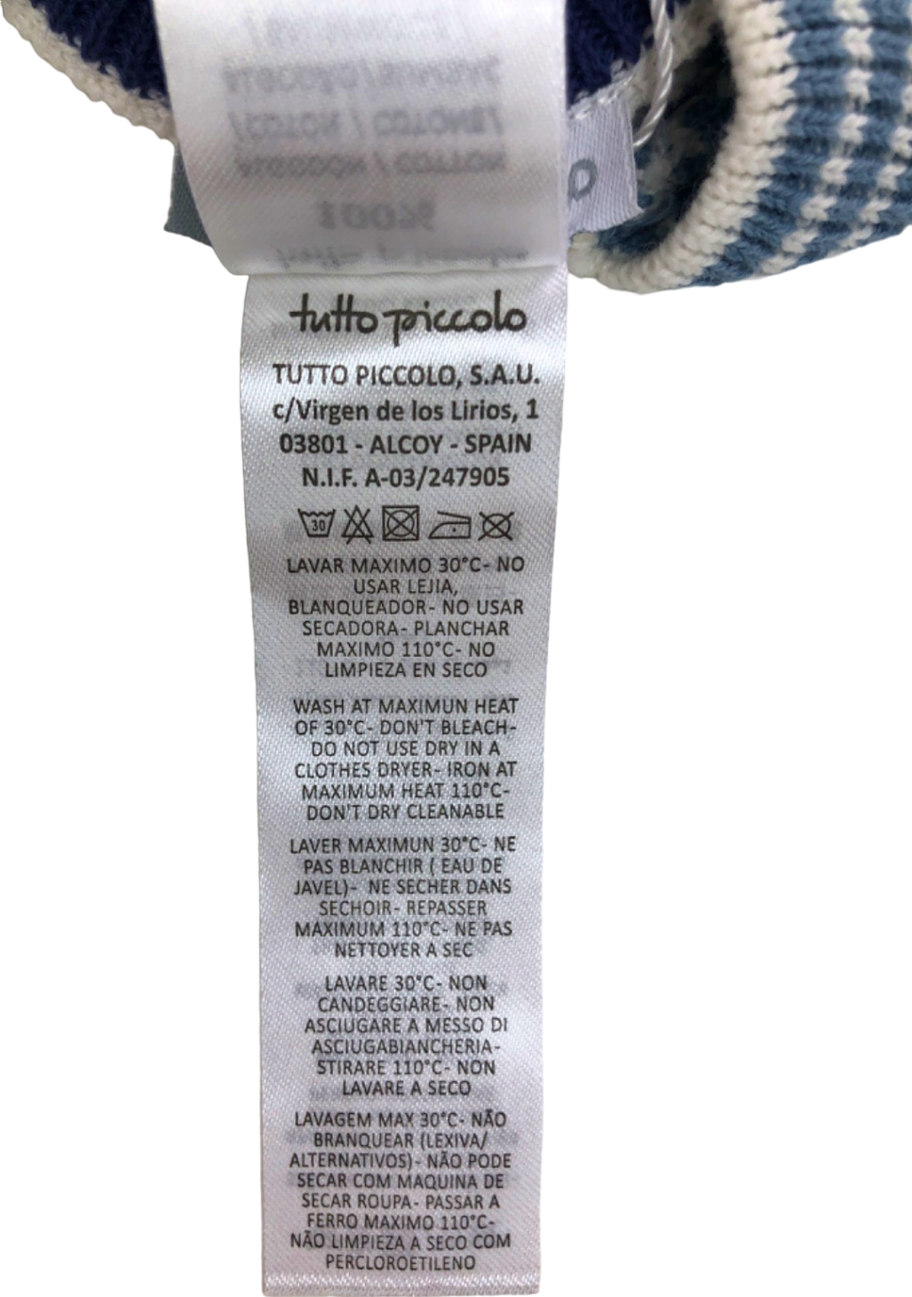 Tutto Piccolo White Jersey Triot Jumper UK 6 Years