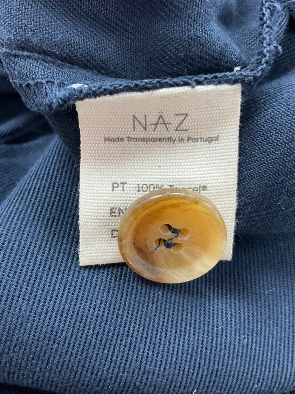 naz Blue Tencel Trousers UK L