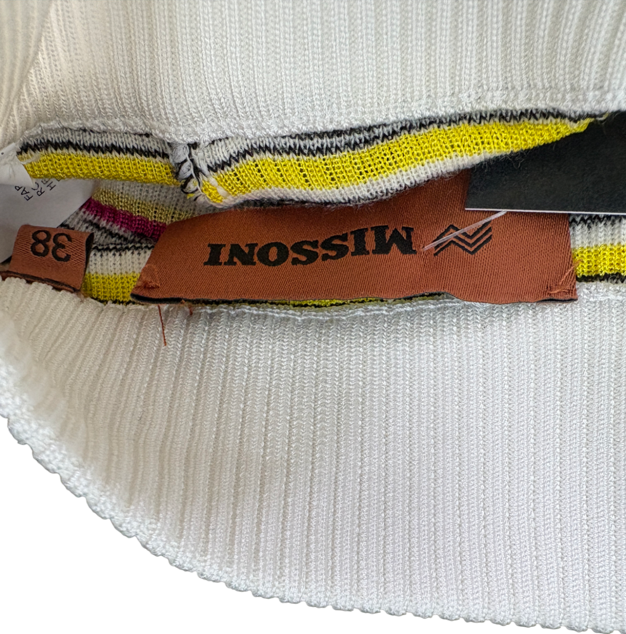 Missoni Multicoloured Button Embellished Wool Blend Stretch Midi Skirt IT38 UK 6