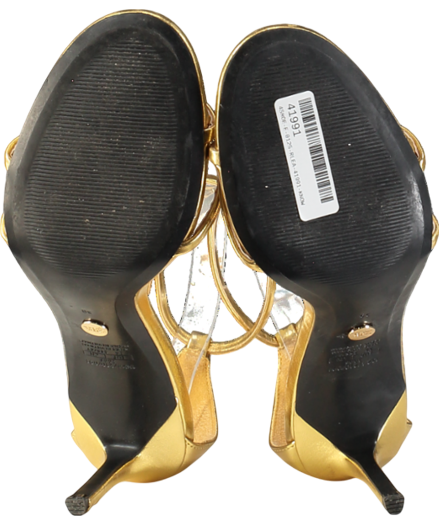 ZARA Metallic Sandals With Oval Heel UK 6 EU 39 👠