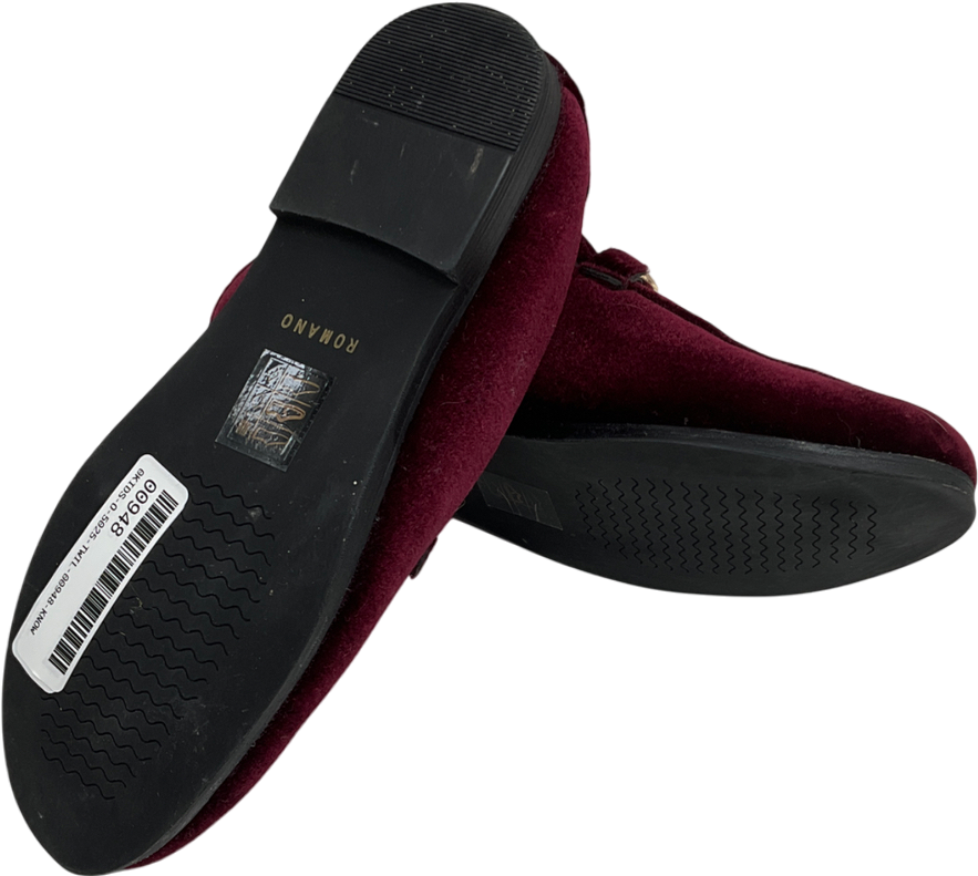 romano Faux Suede Horsebit Loafers Burgundy UK 10 EU 28 👼