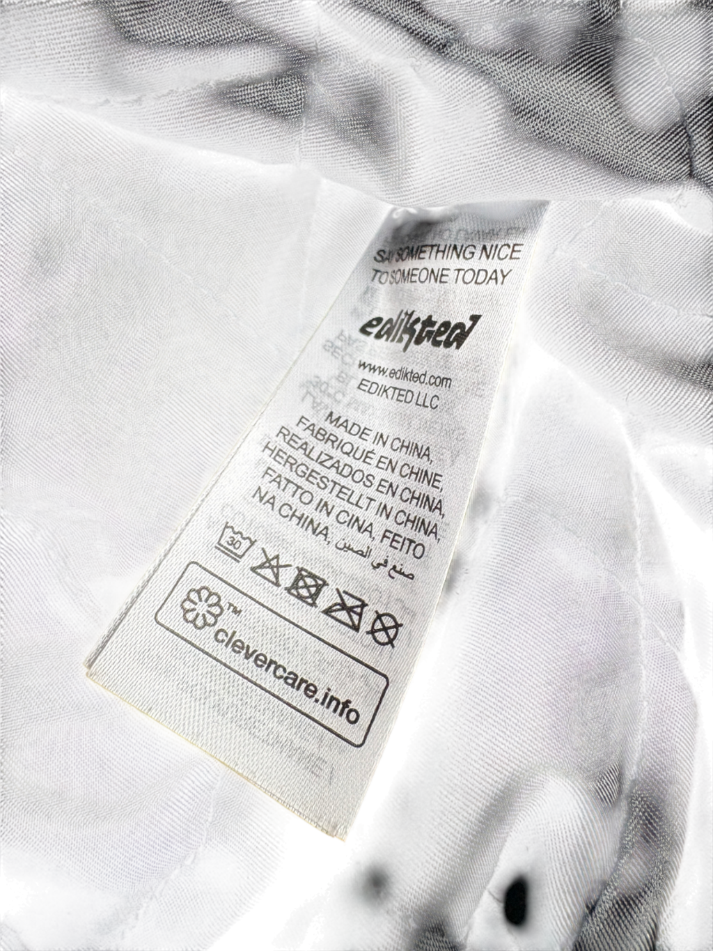 Edikted Black North Star Faux Leather Jacket UK M