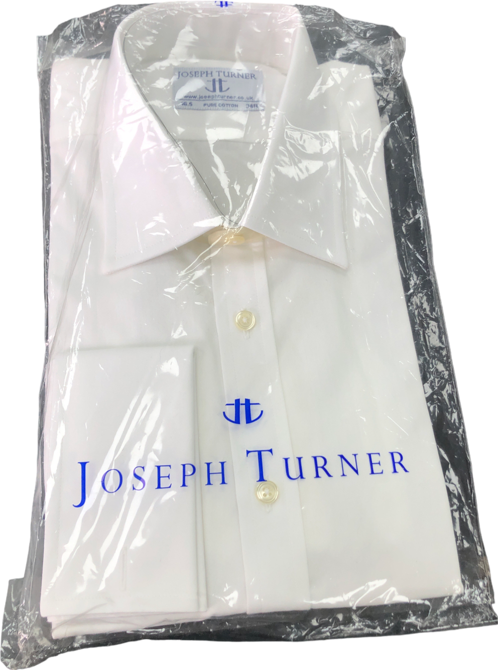 Joseph Turner White Poplin Shirt UK 34" CHEST