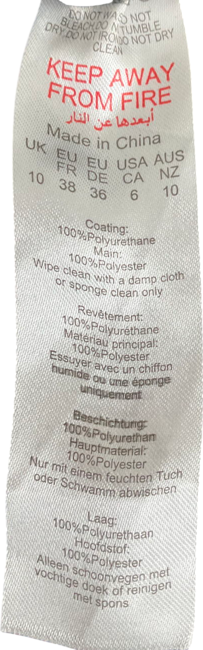 PrettyLittleThing Shape Black Faux Leather Zip Front Corset UK 10