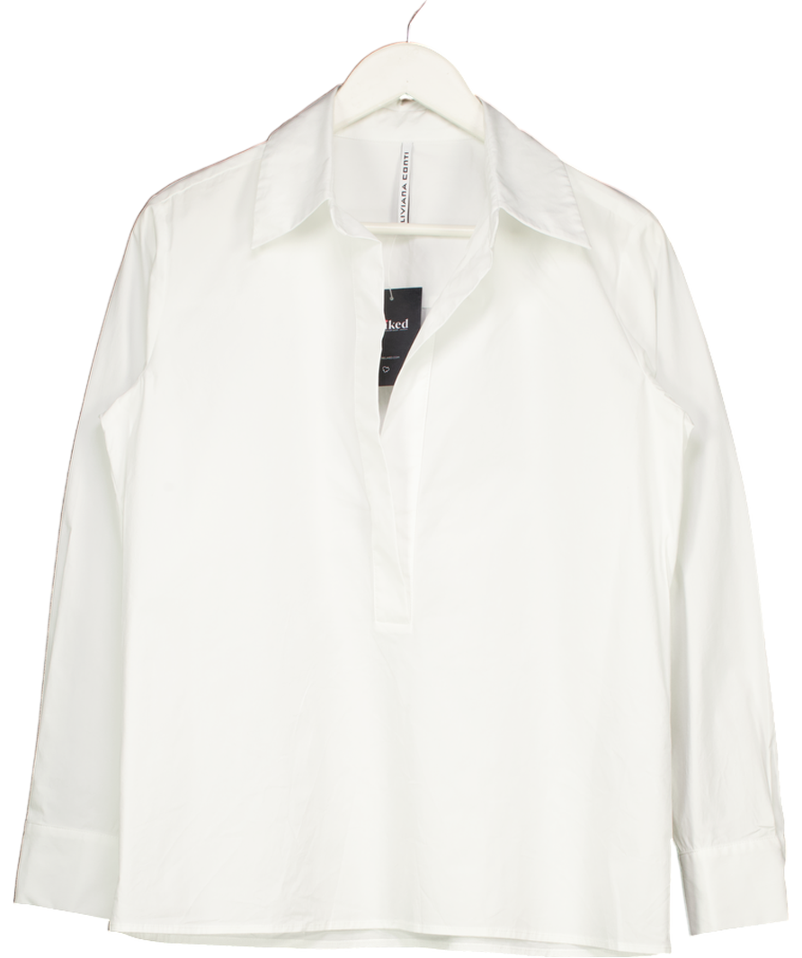 Liviana Conti White Cotton Shirt UK 12