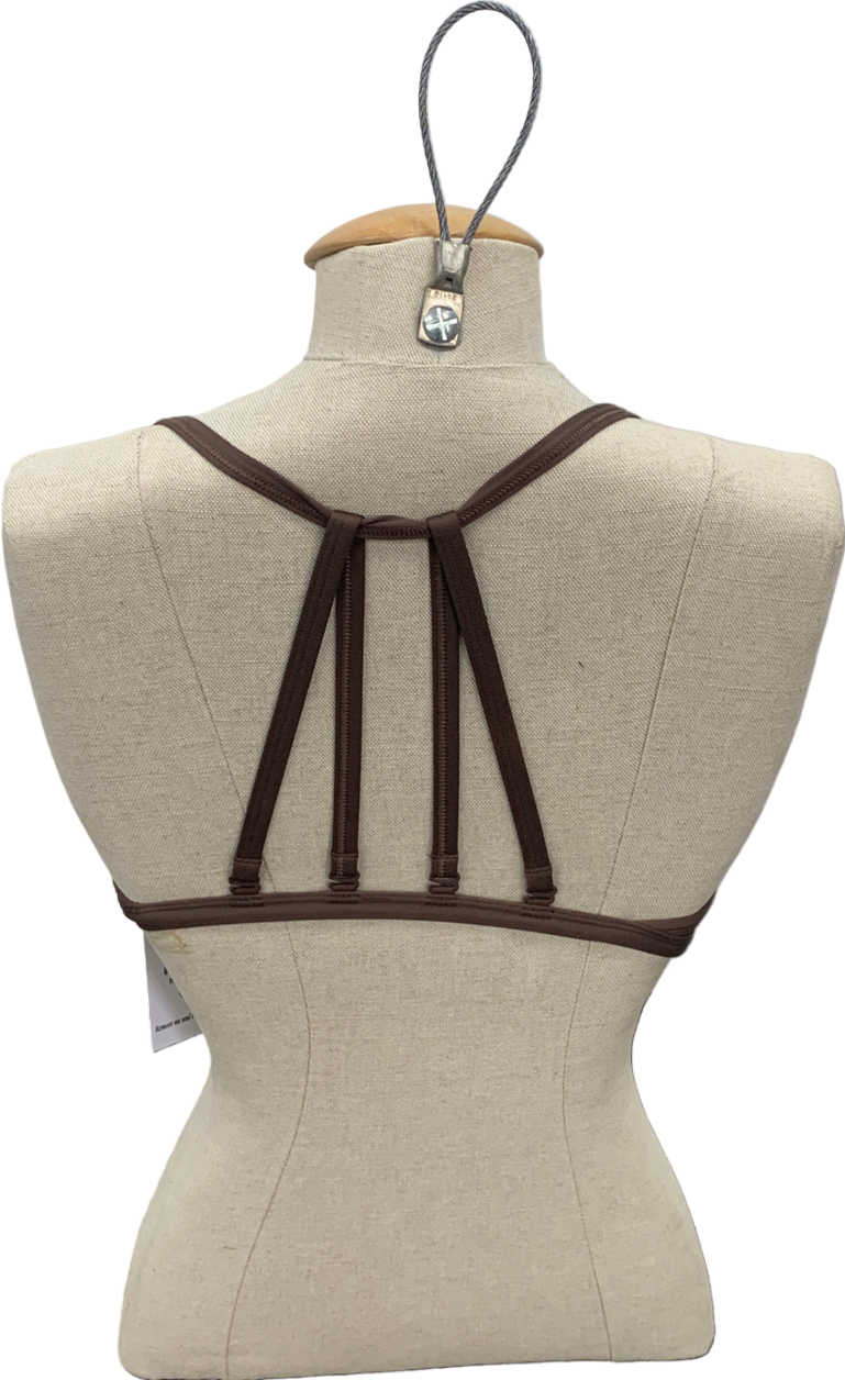 gymshark Brown Minimal Sports Bra UK XS