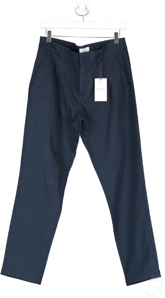 Wolsey Blue 1755 Mid Weight Pleat Front Chino W32/31r W32