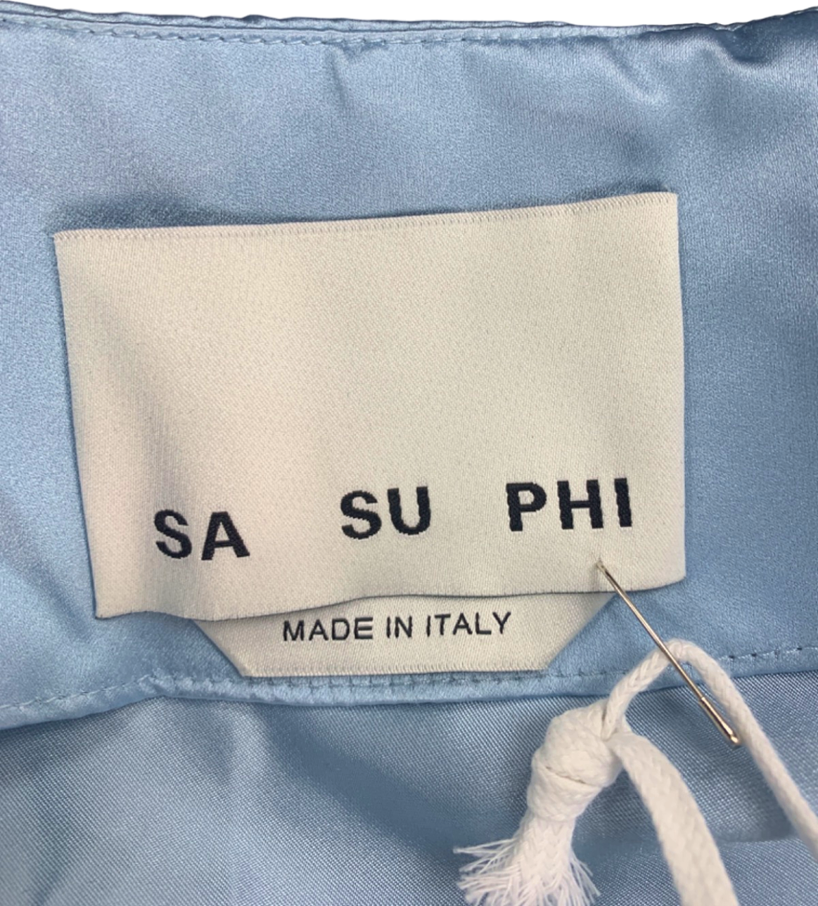 SA SU PHI Light Blue Valentina Silk Dress EU 38 (UK 10)