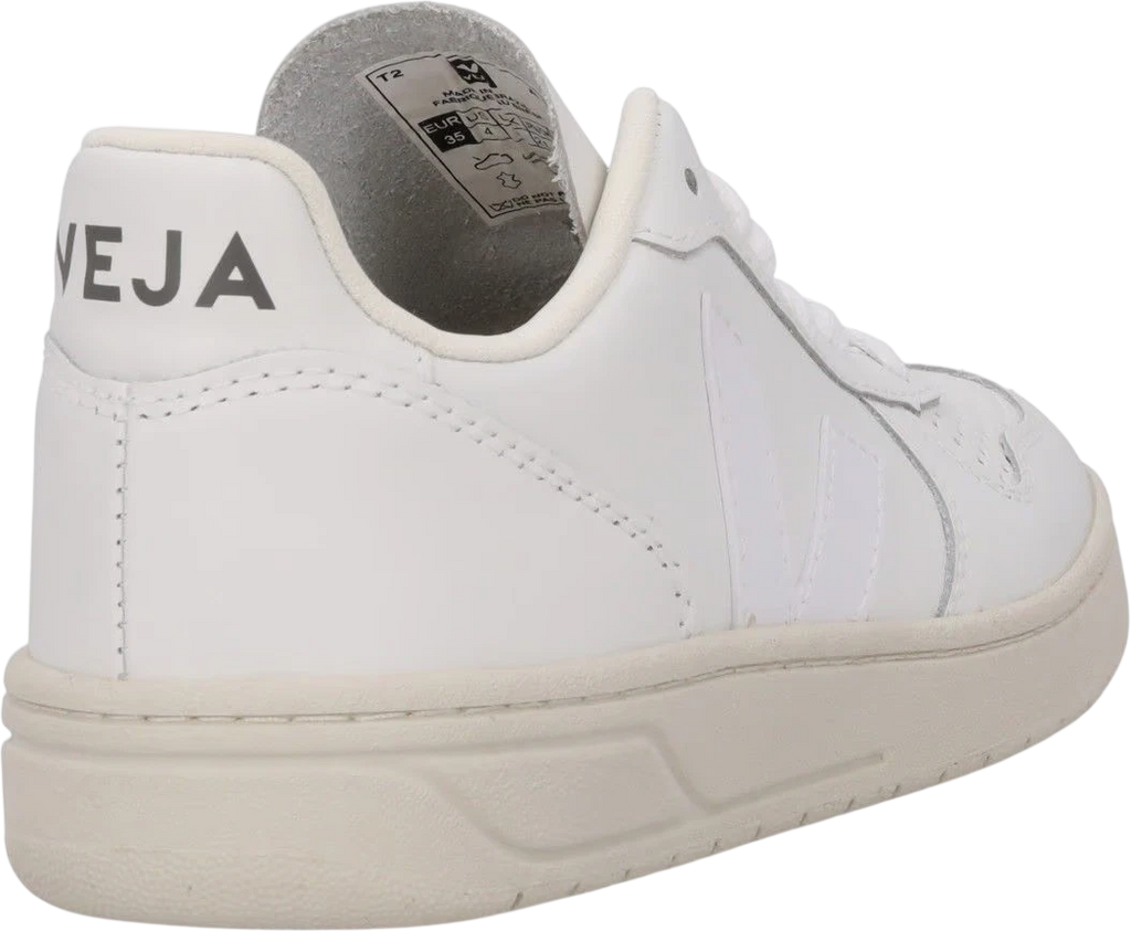 VEJA V-10 Leather Extra White Trainers UK 2 EU 35