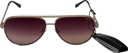 QUAY Metallic High Key Sunglasses In Original Case One Size