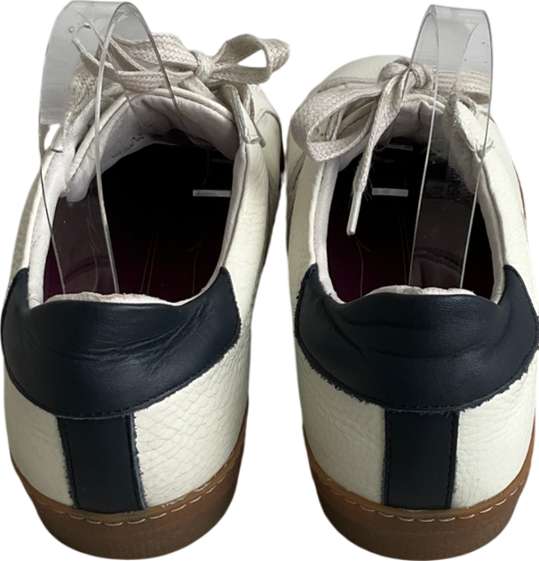 Air & Grace Cru Off White Ice And Navy Trainers UK 8 EU 41 👠