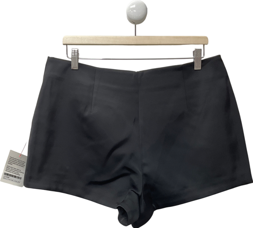 Topshop Black Satin Tailored Knicker Short UK 16