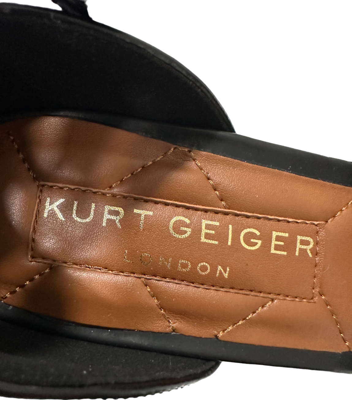 Kurt Geiger Black Embellished Platform Sandals Size UK 8