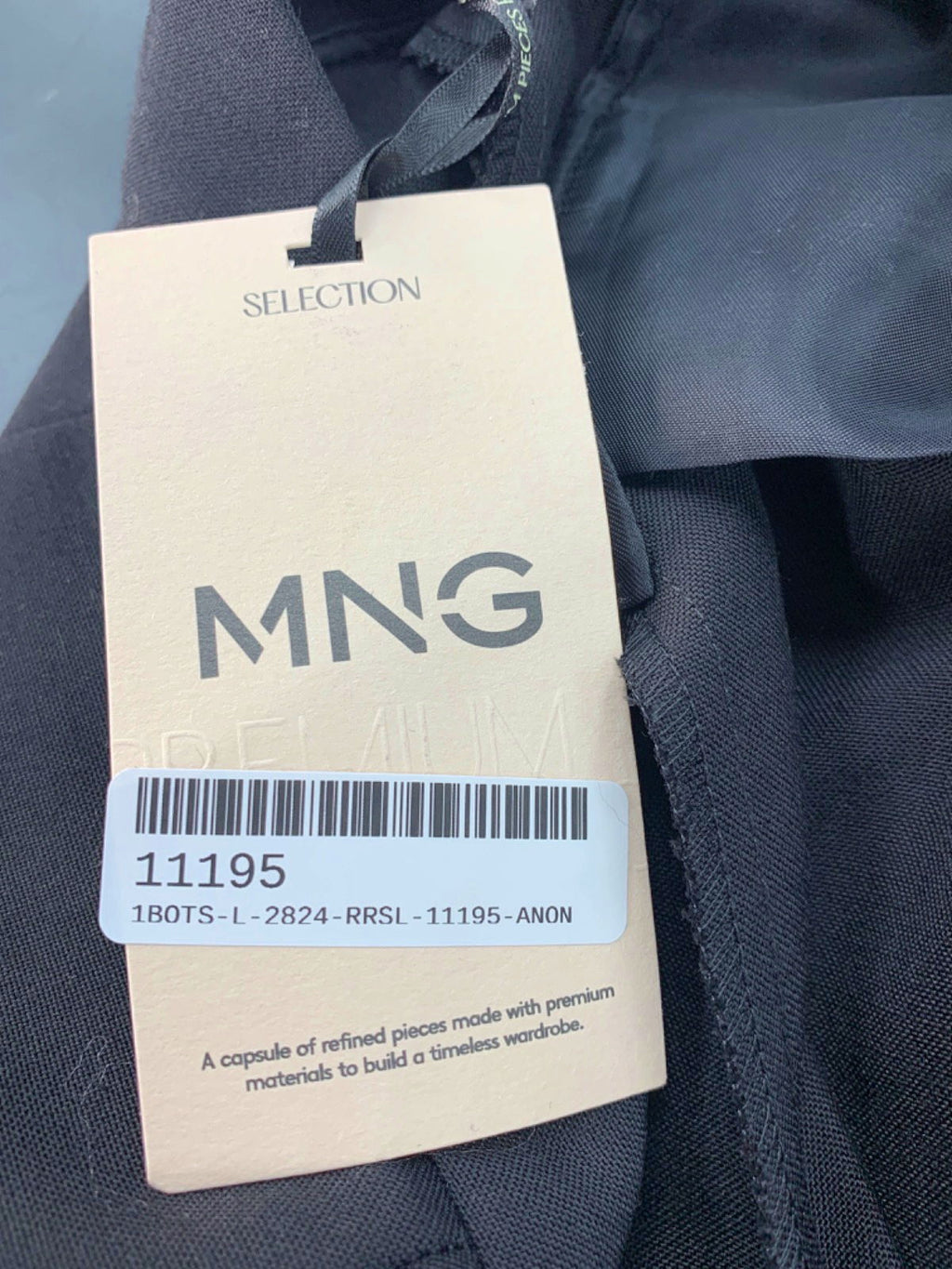 MANGO Premium Black Wool Suit Trousers UK 12