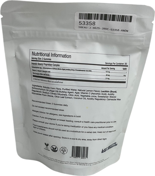 Imarais beauty Glow Marine Algae + Olive Leaf Extract Gummies 162g