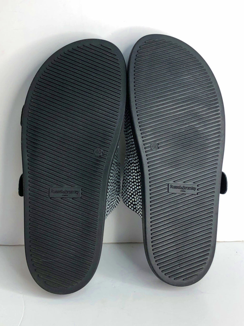 Russell & Bromley Black Swarovski Embellished Sandals EU 40 UK 7
