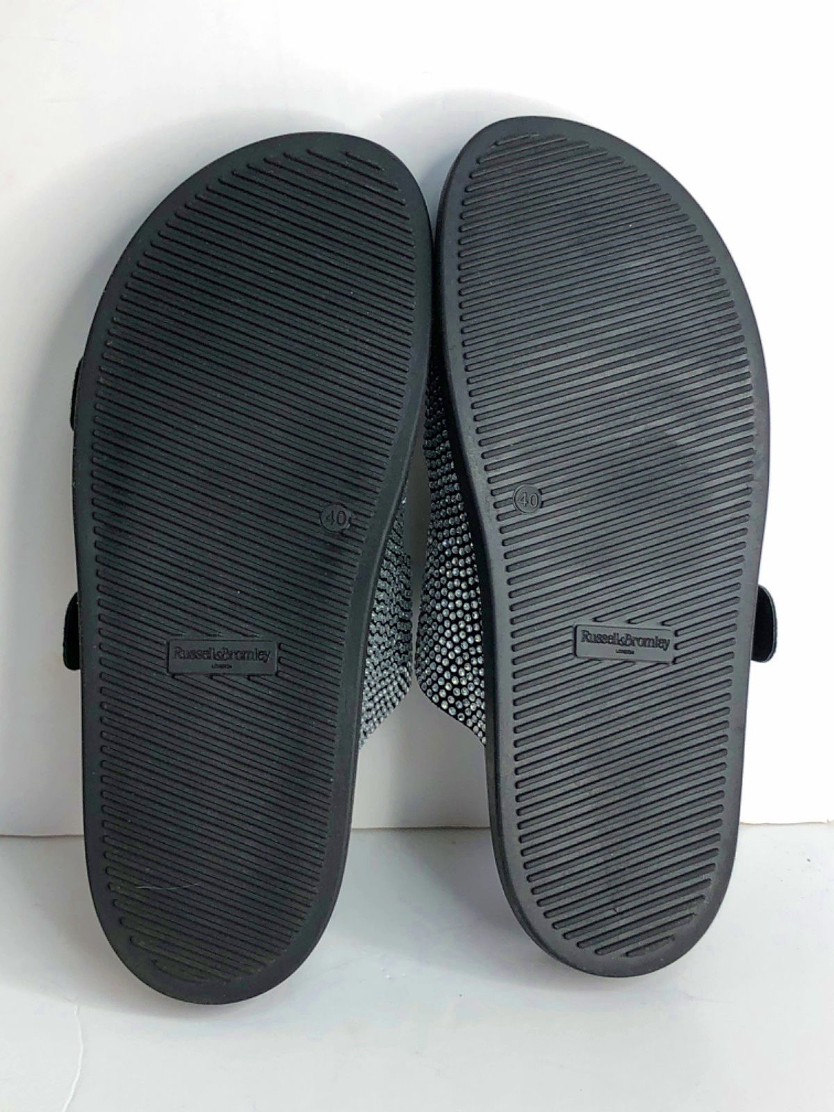 Russell & Bromley Black Swarovski Embellished Sandals EU 40 UK 7