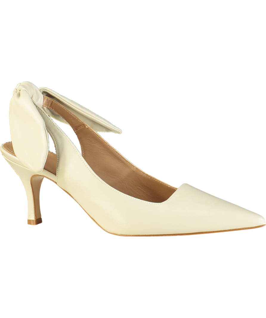 Flattered Beige Franchesca Bow Slingback Heel UK 7 EU 40 👠