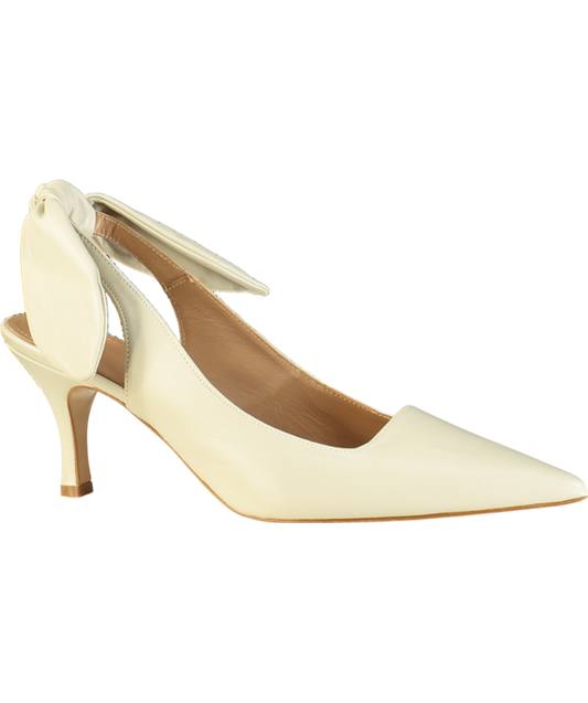 Flattered Beige Franchesca Bow Slingback Heel UK 7 EU 40 👠