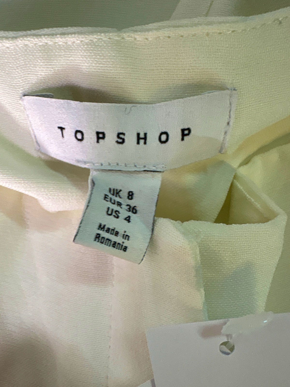 Topshop White Flared Trousers UK 8