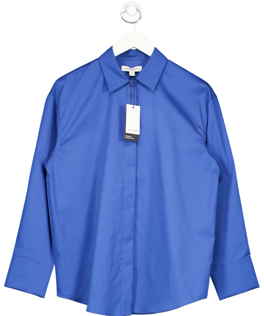 M&S Blue Cotton Shirt UK 10