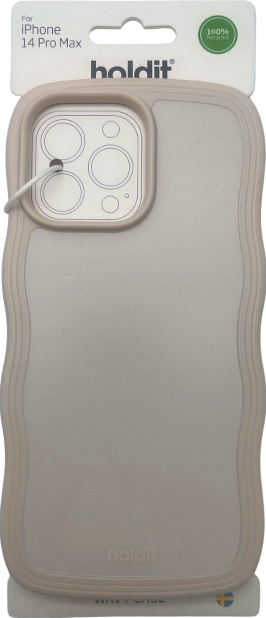 Holdit Beige Wavy Case for iPhone 14 Pro Max