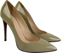 BOHOBOCO pale olive Green Slip On Patent Pointed Toe Heels UK 8 EU 41 👠