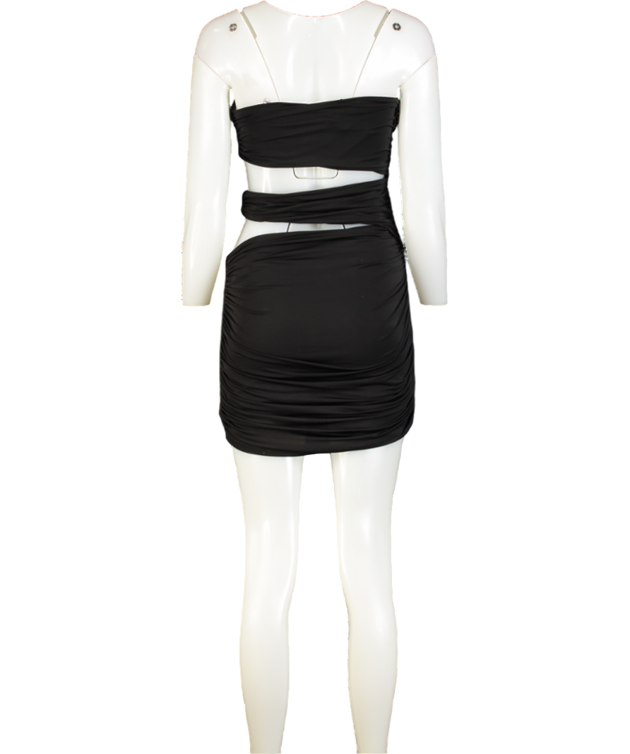 h:ours Black Cut Out Alaric Mini Dress UK S